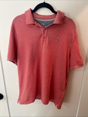 Vineyard Vines Men's Coral Heather Polo